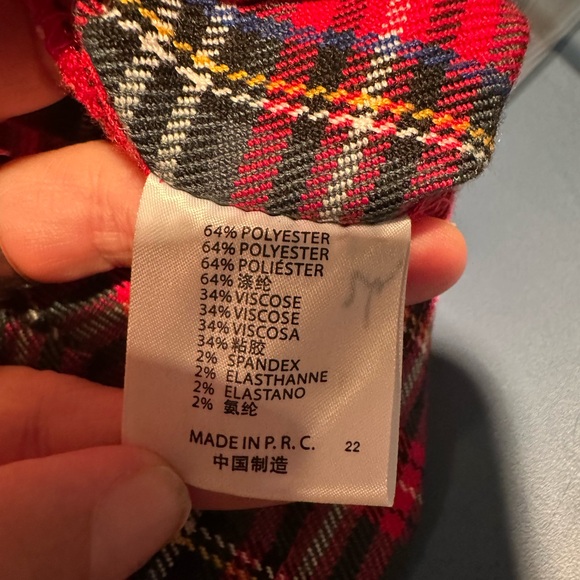 NWT Brandy Melville Cara Plaid Skirt Red Size XS/S (O/S) - Picture 8 of 8
